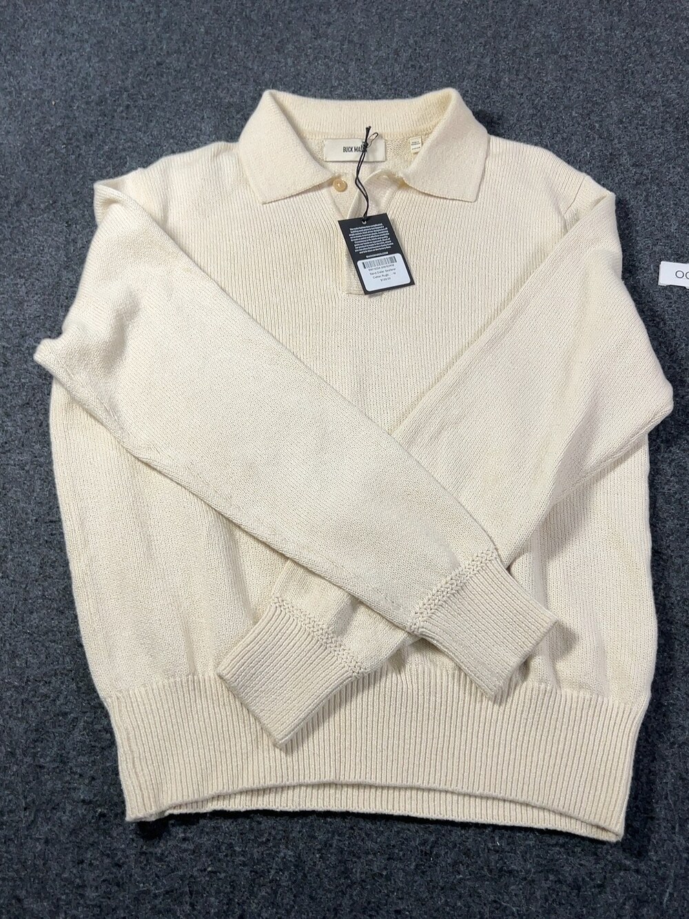 Buck Mason Seafarer Cotton Rugby Polo Sweater Mens Medium NWI Msrp198 [OC21]